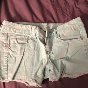 Corduroy green shorts